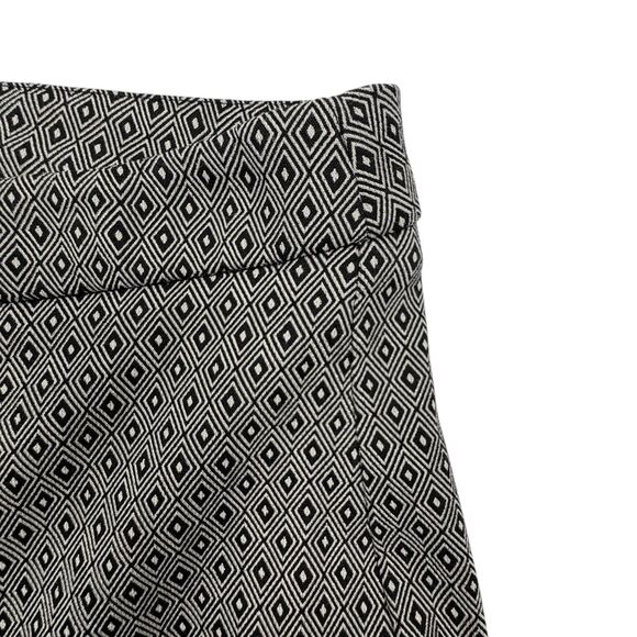 Nanette Lepore Slit Hem Crop Pants Metallic Micro Geo Diamond Office Chic 14 - Picture 6 of 16